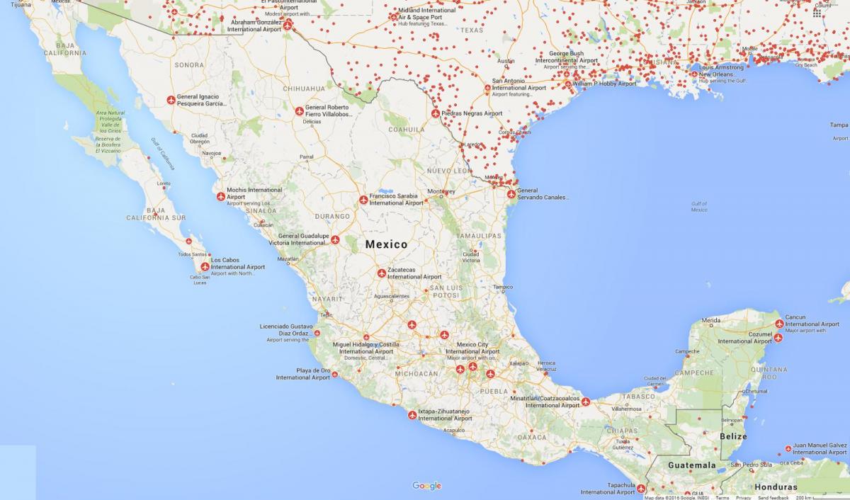 bandara Mexico peta