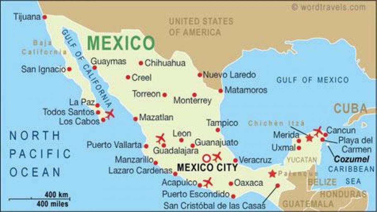 peta bandara di Meksiko