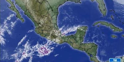 Satelit peta cuaca dari Meksiko