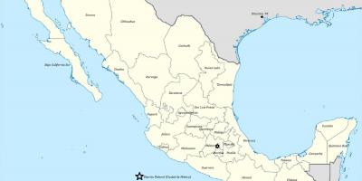 Serikat dari Meksiko peta
