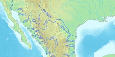 Peta dari Meksiko sungai