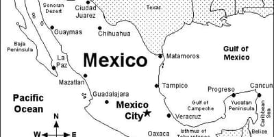 Peta dari Mexico sekolah