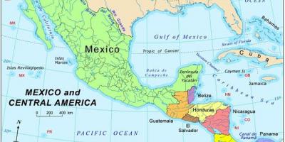 Peta Meksiko dan amerika tengah